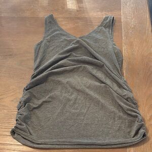 Thyme Maternity Gray Sleeveless Tank Top